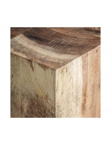 Mesa Auxiliar Rimini Madera Suar 30x30x45 Estilo Étnico - 3
