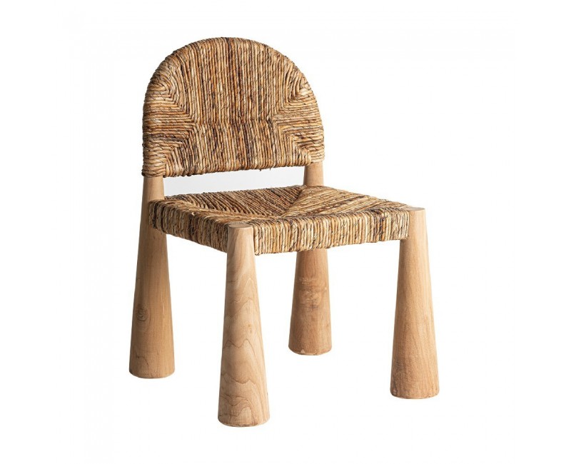 Silla Nekta Madera De Teka 59x62x84 Estilo Étnico - 1