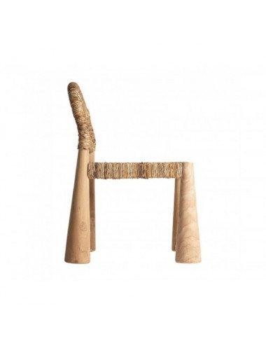 Silla Nekta Madera De Teka 59x62x84 Estilo Étnico - 3