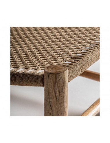 Sillón Mouzaki Madera De Teka 60x78x78 Estilo Vintage - 5