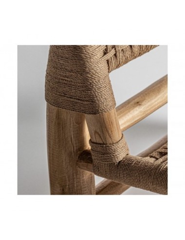 Sillón Mouzaki Madera De Teka 60x78x78 Estilo Vintage - 7