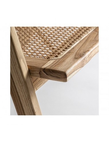 Silla Eane Madera De Teka 60x58x75 Estilo Contemporáneo - 5