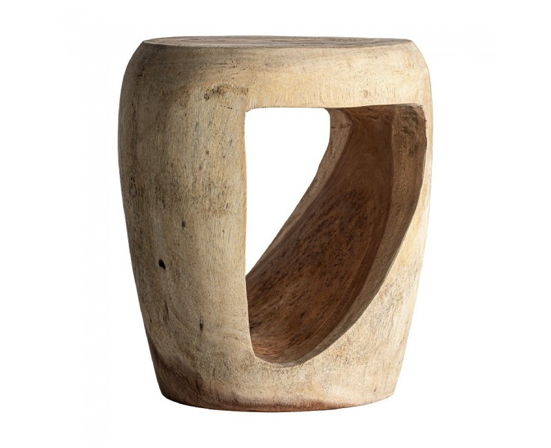 Mesa Auxiliar Krania Madera Suar 39x39x46 Estilo Étnico - 1