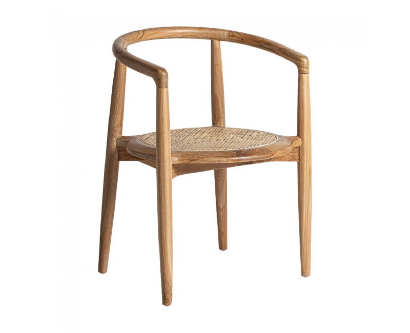 Silla Tostily Madera De Teka 57x46x78 Estilo Contemporáneo - 1