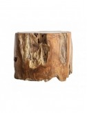 Mesa De Centro Bisko Madera De Teka 50x50x42 Estilo Étnico - 1