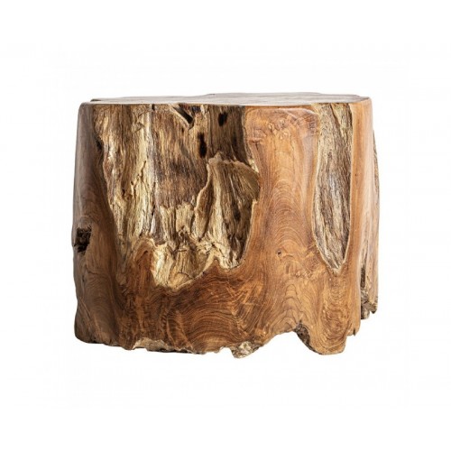 Mesa De Centro Bisko Madera De Teka 50x50x42 Estilo Étnico - 1