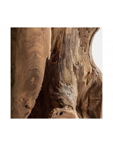 Mesa De Centro Bisko Madera De Teka 50x50x42 Estilo Étnico - 3