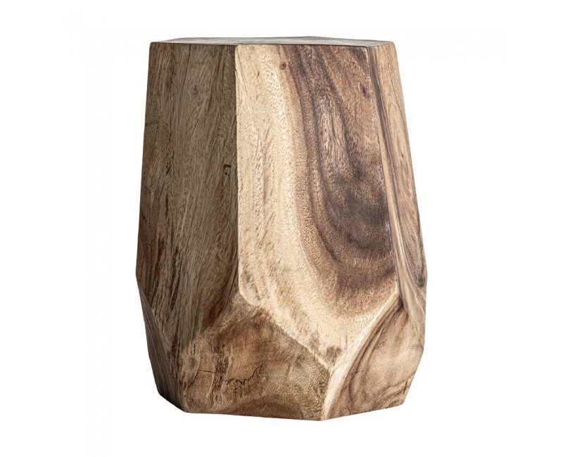 Mesa Auxiliar Rimini Madera Suar 28x28x40 Estilo Étnico - 1