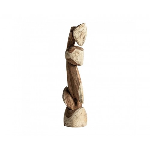 Escultura Harper Madera De Teka 48x48x182 Estilo Étnico - 1