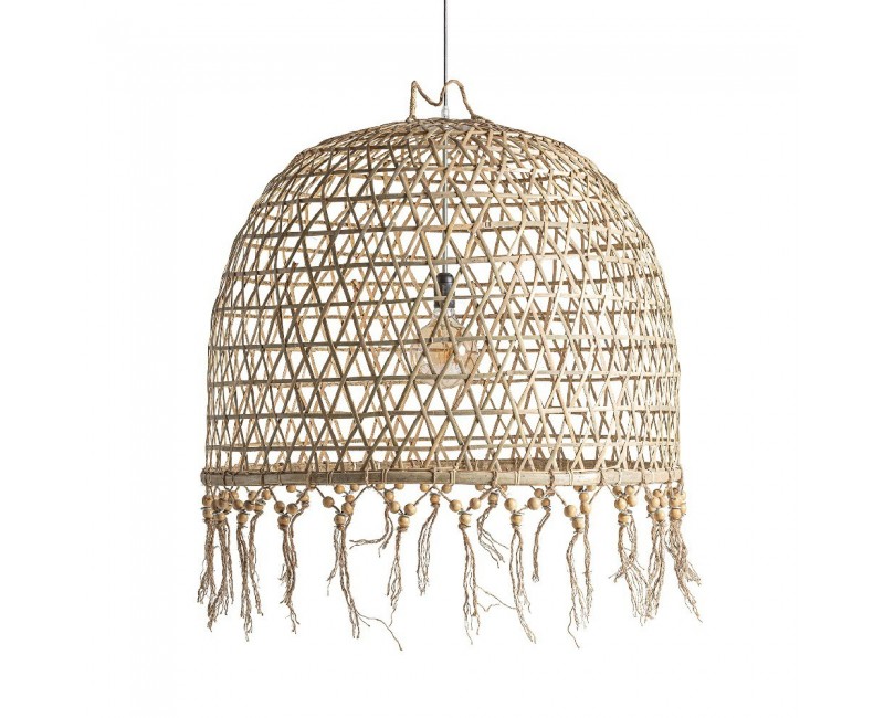 Lámpara De Colgar Bambú 90x90x70 Estilo Boho - 1