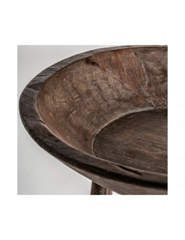 Mesa Auxiliar Jekye Madera Tropical 51x51x50 Estilo Rústico - 4