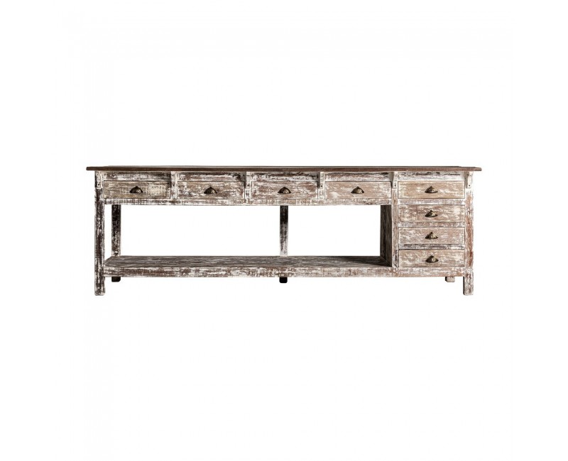 Aparador Malung Madera Tropical 274x88x90 Estilo Rústico - 1