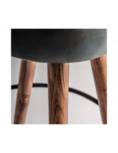 Taburete Idre Madera De Acacia 40x40x69 Estilo Vintage - 4