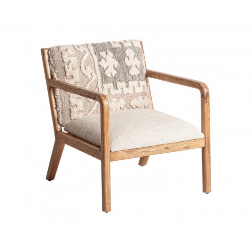 Sillón Greensburg Madera De Mango 64x72,5x76 Estilo Boho - 1