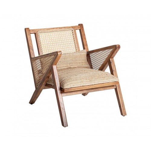 Sillón Hickory Madera De Mango 61x82x73 Estilo Boho - 1
