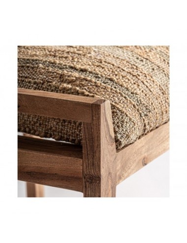 Reposapiés Conway Madera De Mango 55x45x50 Estilo Boho - 3