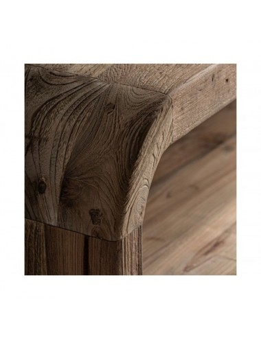 Mesa De Centro Corba Madera De Teka Reciclada 160x80x30 Estilo Colonial - 3