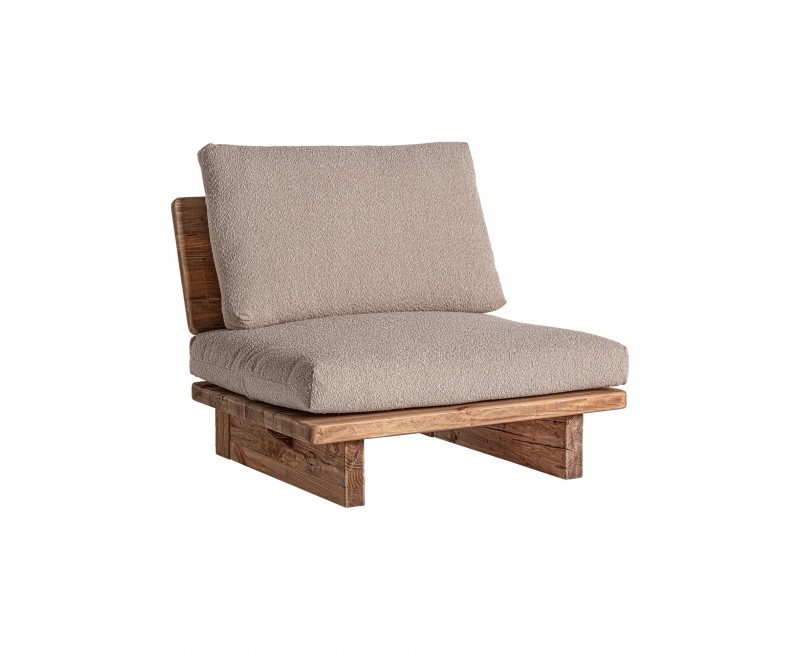 Sillón Givry Madera De Pino Reciclado 97x97x90 Estilo Contemporáneo - 1