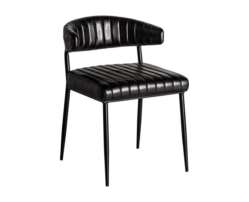 Silla Jarpen Piel 54x59x76 Estilo Vintage - 1