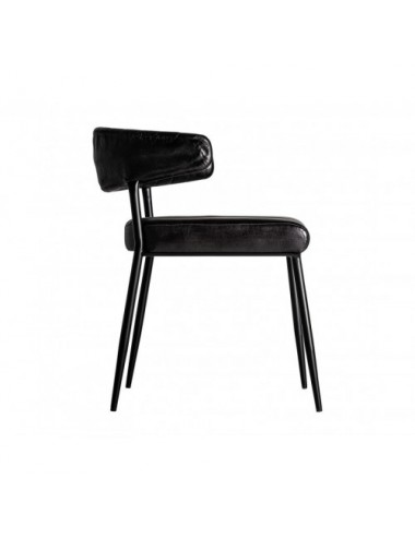 Silla Jarpen Piel 54x59x76 Estilo Vintage - 3