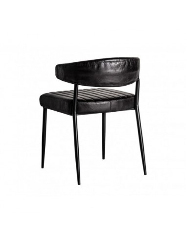 Silla Jarpen Piel 54x59x76 Estilo Vintage - 4