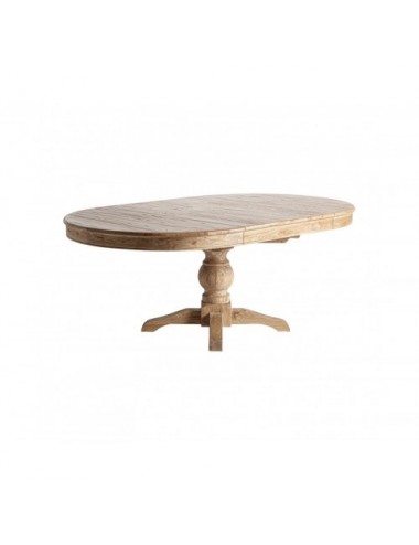 Mesa Extensible Sonvigo Madera De Olmo Reciclado 125x124x78 200x124x78 Estilo Colonial - 4