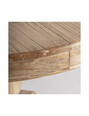 Mesa Extensible Sonvigo Madera De Olmo Reciclado 125x124x78 200x124x78 Estilo Colonial - 5