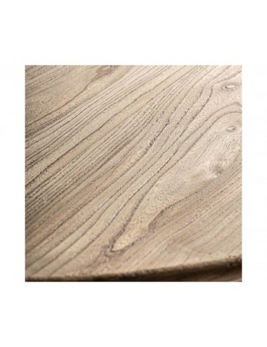 Mesa Extensible Sonvigo Madera De Olmo Reciclado 125x124x78 200x124x78 Estilo Colonial - 7