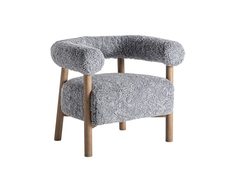 Sillón Allitz Madera De Fresno 78x67x70 Estilo Contemporáneo - 1