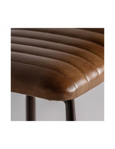 Taburete Snasa Piel 43x39x67 Estilo Vintage - 3