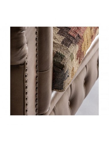 Sofá Hebburn Piel 215x82x74 Estilo Vintage - 6