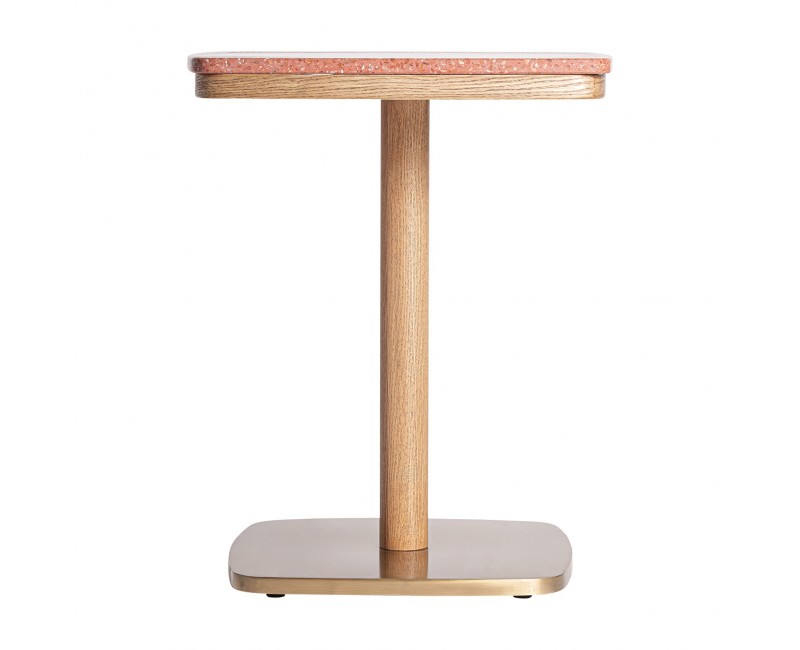 Mesa Bar Alferce Terrazo 50x50x66 Estilo Art Deco - 1