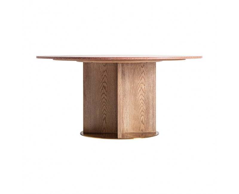 Mesa Comedor Alferce Terrazo 150x150x77 Estilo Art Deco - 1