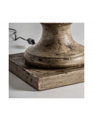 Lámpara De Sobremesa Madera De Mango 60x60x106 Estilo Colonial - 4