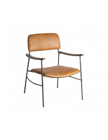 Sillón Waky Piel 62x70x81 Estilo Vintage - 1