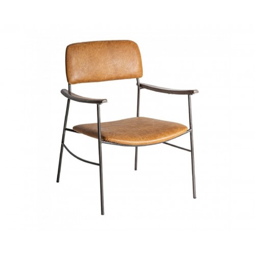 Sillón Waky Piel 62x70x81 Estilo Vintage - 1