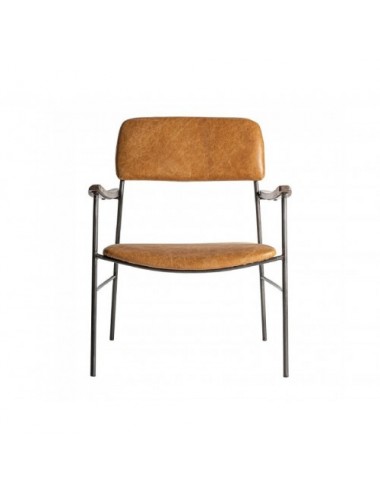 Sillón Waky Piel 62x70x81 Estilo Vintage - 1