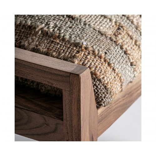 Reposapiés Clarke Madera De Mango 56x47x50 Estilo Boho - 1