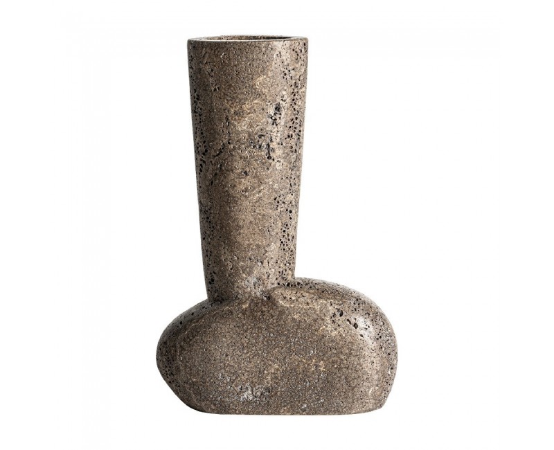 Jarrón Ander Travertino 16x7,5x25 Estilo Contemporáneo - 1