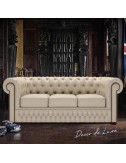 Sofá Chesterfield Original de 3 plazas piel Birch & Shelly - 1