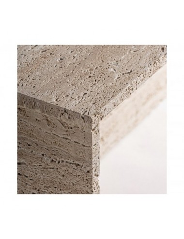 Mesa De Centro Theuville Travertino 80x50x40 Estilo Art Deco - 4