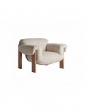 Uznach Armchair Madera De Caucho 110x100x80 Estilo Contemporáneo - 1