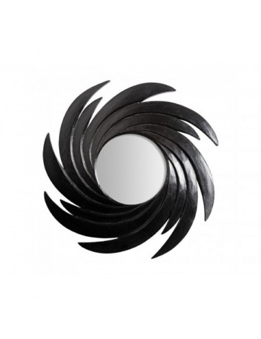 Espejo Asp Madera De Acacia 40x2x40 Estilo Art Deco - 1