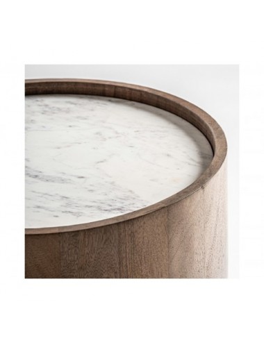 Mesa Auxiliar Arneke Madera De Mango 44x44x60 Estilo Art Deco - 3