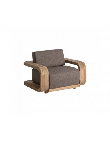 Sillón Corba Madera De Teka Reciclada 110x100x84 Estilo Colonial - 1