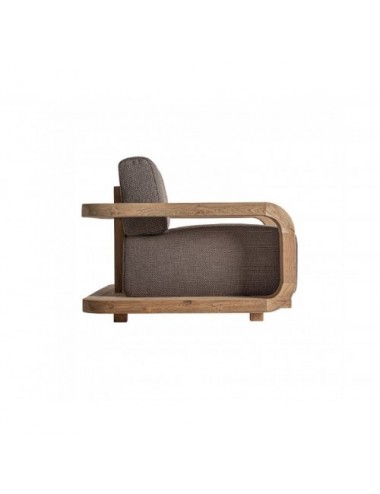 Sillón Corba Madera De Teka Reciclada 110x100x84 Estilo Colonial - 3
