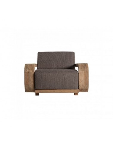 Sillón Corba Madera De Teka Reciclada 110x100x84 Estilo Colonial - 10