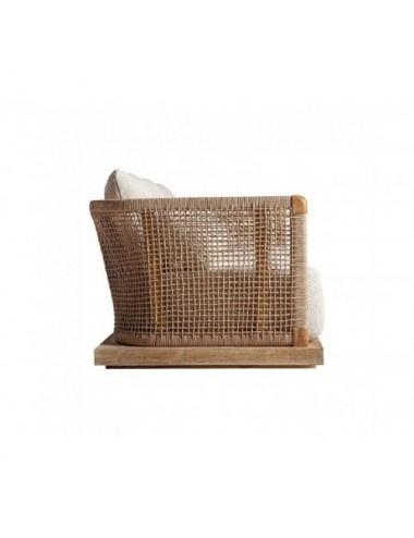 Sofá Trena Madera De Teka Reciclada 320x90x70 Estilo Boho - 13
