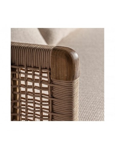 Sofá Trena Madera De Teka Reciclada 320x90x70 Estilo Boho - 18