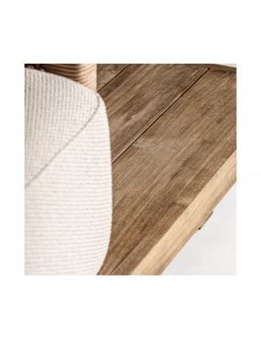 Sofá Trena Madera De Teka Reciclada 320x90x70 Estilo Boho - 21
